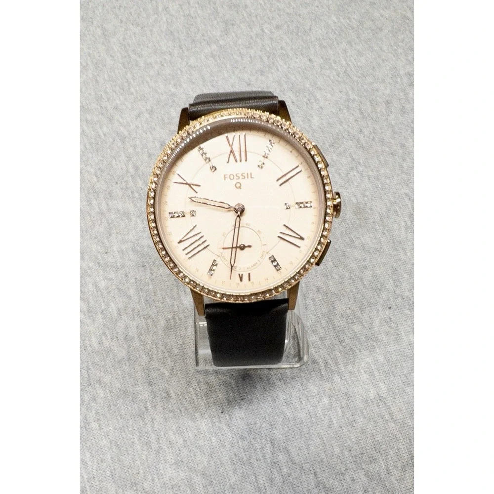 Fossil Q Gazer 41mm Rose Gold Case Hybrid Smart Watch New Coin Battery‎ FTW1116